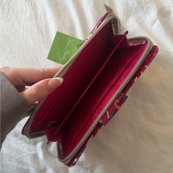 Vera Bradley Pink and Purple Floral Wallet - Picture 5 of 6